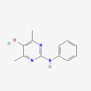 Chemical structure of 4,6-Dimethyl-2-(phenylamino)pyrimidin-5-ol
