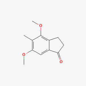 Chemical structure of 4,6-Dimethoxy-5-methyl-2,3-dihydro-1H-inden-1-one