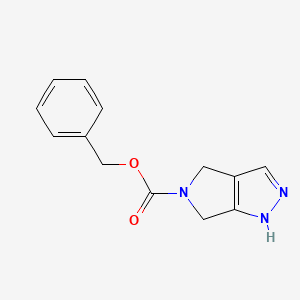 Chemical structure of Benzyl 4,6-dihydropyrrolo[3,4-c]pyrazole-5(1H)-carboxylate