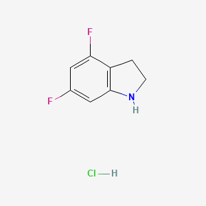 Chemical structure of 4,6-Difluoroindoline hydrochloride