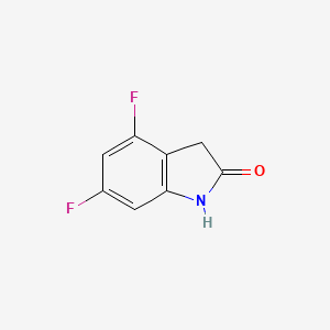 Chemical structure of 4,6-Difluorooxindole
