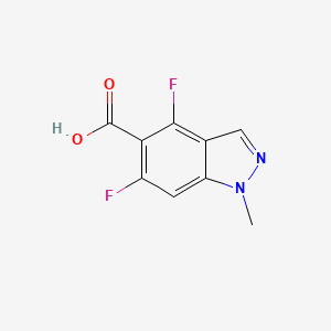 Chemical structure of 4,6-Difluoro-1-methyl-1H-indazole-5-carboxylic acid