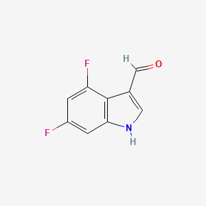 Chemical structure of 4,6-Difluoro-1H-indole-3-carbaldehyde