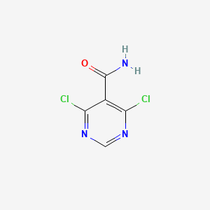 Chemical structure of 4,6-Dichloropyrimidine-5-carboxamide