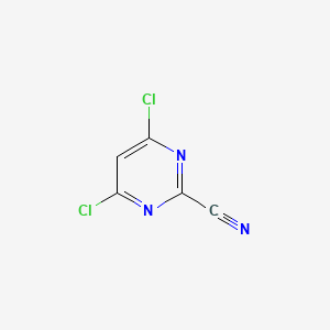 Chemical structure of 4,6-Dichloropyrimidine-2-carbonitrile