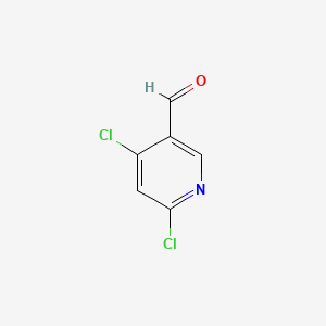 Chemical structure of 4,6-Dichloronicotinaldehyde