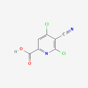 Chemical structure of 4,6-Dichloro-5-cyanopicolinic acid