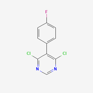 Chemical structure of 4,6-Dichloro-5-(4-fluorophenyl)pyrimidine