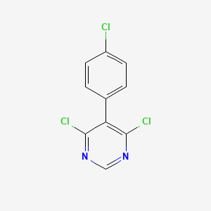 Chemical structure of 4,6-dichloro-5-(4-chlorophenyl)-pyriMidine