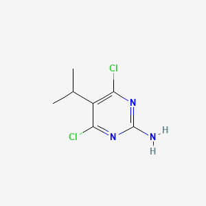 Chemical structure of 4,6-dichloro-5-(1-methylethyl)-2-Pyrimidinamine