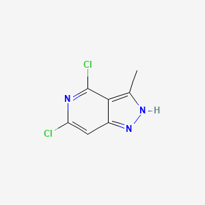 Chemical structure of 4,6-Dichloro-3-methyl-1H-pyrazolo[4,3-c]pyridine