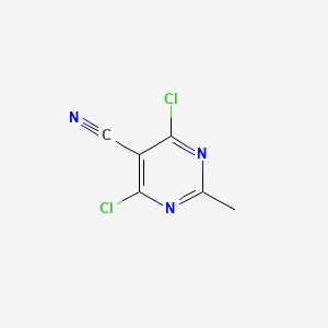 Chemical structure of 4,6-Dichloro-2-methylpyrimidine-5-carbonitrile