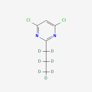 Chemical structure of 4,6-Dichloro-2-(n-propyl-d7)-pyrimidine