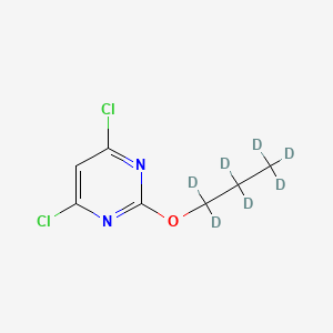 Chemical structure of 4,6-Dichloro-2-(n-propoxy-d7)-pyrimidine