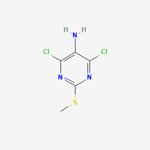 Chemical structure of 4,6-Dichloro-2-(methylthio)pyrimidin-5-amine