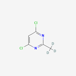Chemical structure of 4,6-Dichloro-2-(methyl-d3)-pyrimidine