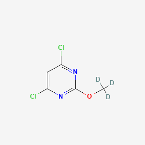 Chemical structure of 4,6-Dichloro-2-(methoxy-d3)-pyrimidine