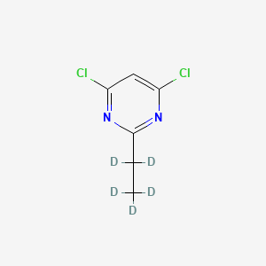 Chemical structure of 4,6-Dichloro-2-(ethyl-d5)-pyrimidine