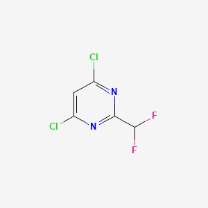 Chemical structure of 4,6-Dichloro-2-(difluoromethyl)pyrimidine