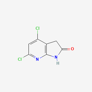 Chemical structure of 4,6-Dichloro-1H-pyrrolo[2,3-b]pyridin-2(3H)-one