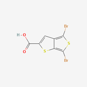 Chemical structure of 4,6-Dibromothieno[3,4-b]thiophene-2-carboxylic acid