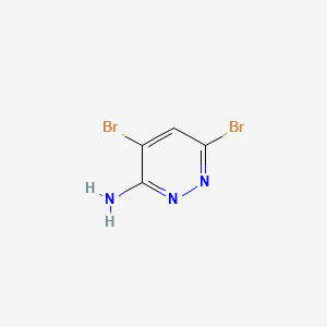 Chemical structure of 4,6-Dibromopyridazin-3-amine