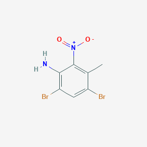 Chemical structure of 4,6-Dibromo-3-methyl-2-nitroaniline
