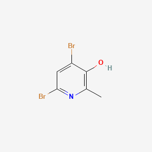 Chemical structure of 4,6-Dibromo-2-methylpyridin-3-ol