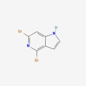 Chemical structure of 4,6-Dibromo-1H-pyrrolo[3,2-c]pyridine