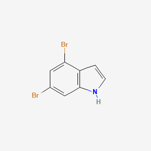 Chemical structure of 4,6-Dibromo-1H-indole