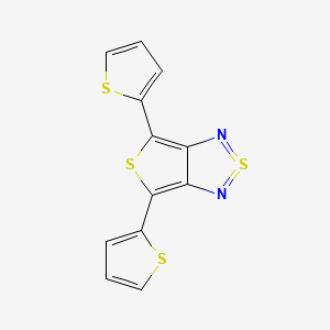 Chemical structure of 4,6-di(2-thienyl)thieno[3,4-c][1,2,5]thiadiazole