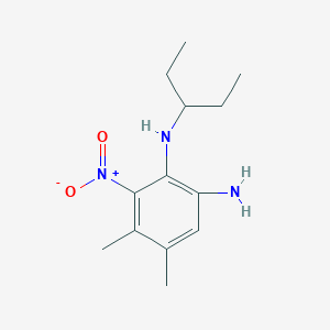 Chemical structure of 4,5-Dimethyl-6-nitro-N1-(pentan-3-yl)benzene-1,2-diamine
