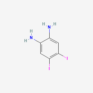 Chemical structure of 4,5-Diiodobenzene-1,2-diamine