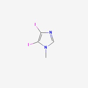 Chemical structure of 4,5-Diiodo-1-methyl-1H-imidazole