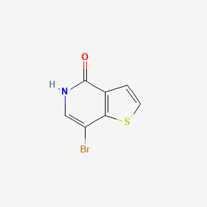 Chemical structure of 7-bromo-4H,5H-thieno[3,2-c]pyridin-4-one