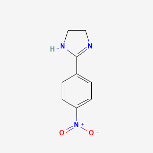 Chemical structure of 4,5-Dihydro-2-(4-nitrophenyl)-1H-imidazole