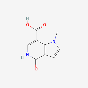 Chemical structure of 4,5-dihydro-1-methyl-4-oxo-1H-pyrrolo[3,2-c]pyridine-7-carboxylicacid