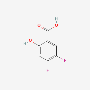 Chemical structure of 4,5-Difluoro-2-hydroxybenzoic acid