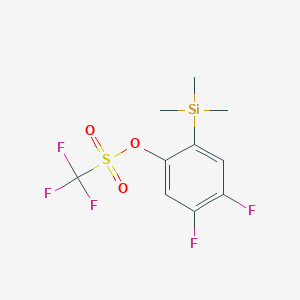 Chemical structure of 4,5-Difluoro-2-(trimethylsilyl)phenyl trifluoromethanesulfonate