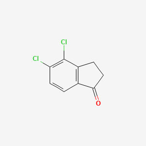 Chemical structure of 4,5-Dichloro-2,3-dihydro-1H-inden-1-one
