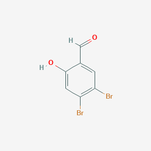 Chemical structure of 4,5-Dibromo-2-hydroxybenzaldehyde