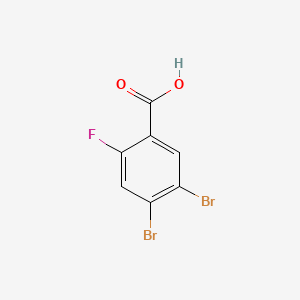Chemical structure of 4,5-Dibromo-2-fluorobenzoic acid