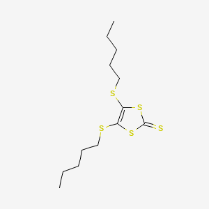 Chemical structure of 4,5-bis(pentylthio)-1,3-dithiole-2-thione