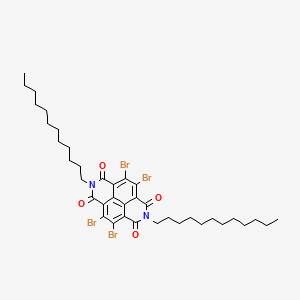 Chemical structure of 4,5,9,10-tetrabromo-2,7-didodecylbenzo[lmn][3,8]phenanthroline-1,3,6,8-tetraone