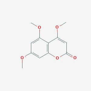 Chemical structure of 4,5,7-trimethoxy-2H-chromen-2-one