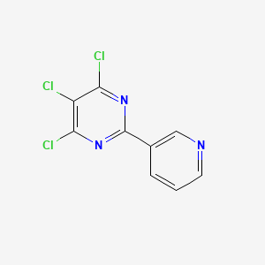 Chemical structure of 4,5,6-Trichloro-2-(pyridin-3-yl)pyrimidine
