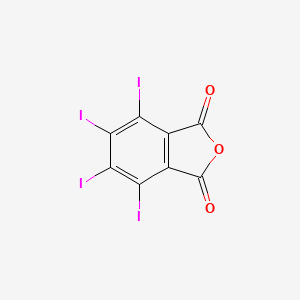 Chemical structure of 4,5,6,7-Tetraiodoisobenzofuran-1,3-dione