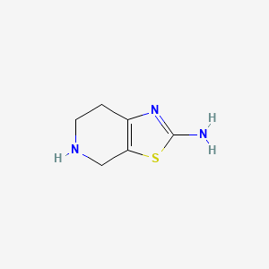Chemical structure of 4H,5H,6H,7H-[1,3]thiazolo[5,4-c]pyridin-2-amine