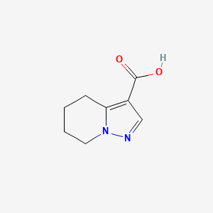 Chemical structure of 4H,5H,6H,7H-pyrazolo(1,5-a)pyridine-3-carboxylic acid
