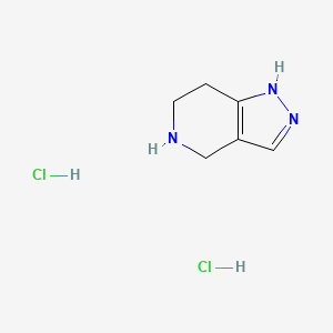 Chemical structure of 4,5,6,7-tetrahydro-1H-pyrazolo[4,3-c]pyridine dihydrochloride